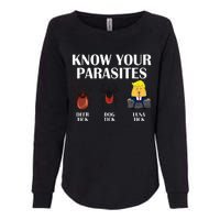 Know Your Parasites Anti Trump Democrat Vote Kamala Womens California Wash Sweatshirt