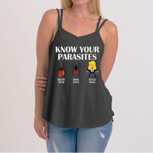 Know Your Parasites Anti Trump Democrat Vote Kamala Women's Strappy Tank