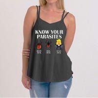 Know Your Parasites Anti Trump Democrat Vote Kamala Women's Strappy Tank