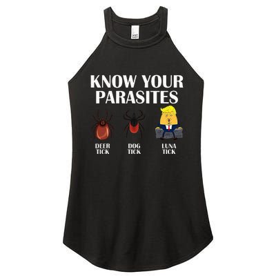 Know Your Parasites Anti Trump Democrat Vote Kamala Women's Perfect Tri Rocker Tank