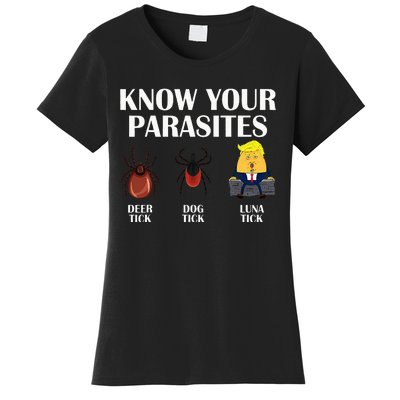 Know Your Parasites Anti Trump Democrat Vote Kamala Women's T-Shirt