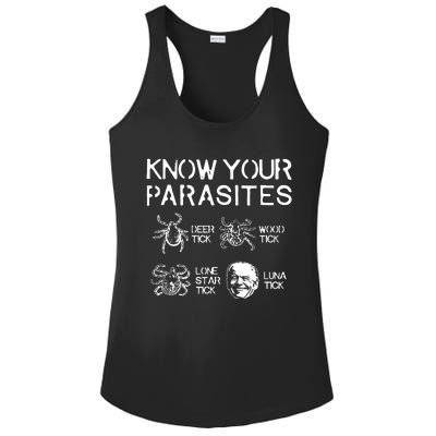 Know Your Parasites Luna Tick Ladies PosiCharge Competitor Racerback Tank