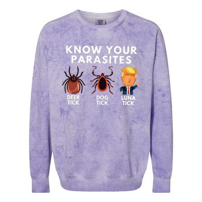 Know Your Parasites Anti Trump Colorblast Crewneck Sweatshirt