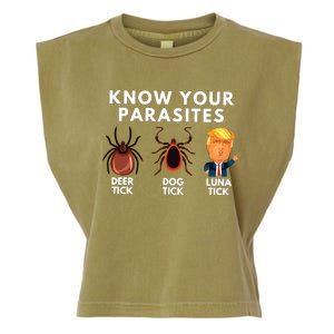 Know Your Parasites Anti Trump Garment-Dyed Women's Muscle Tee