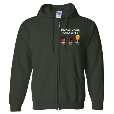 Know Your Parasites Anti Trump Full Zip Hoodie