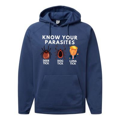 Know Your Parasites Anti Trump Performance Fleece Hoodie