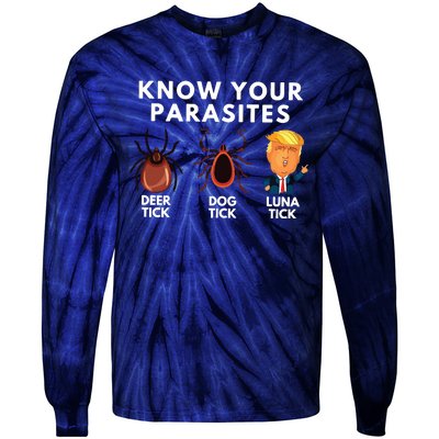 Know Your Parasites Anti Trump Tie-Dye Long Sleeve Shirt