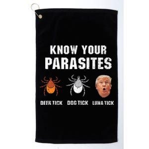 Know Your Parasites Funny Anti Trump Platinum Collection Golf Towel