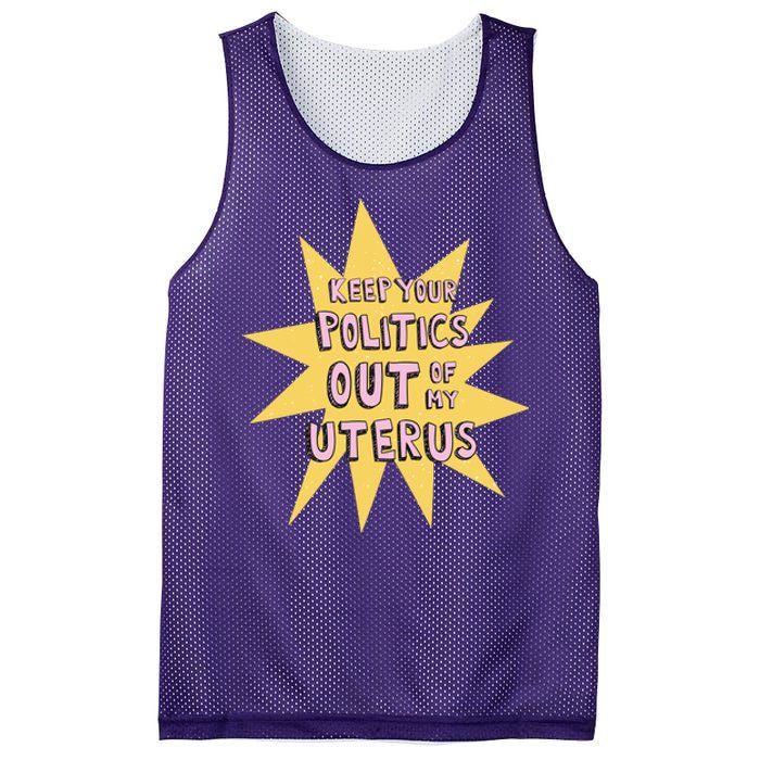 Keep Your Politics Out Of My Uterus Mesh Reversible Basketball Jersey Tank