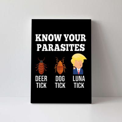 Know Your Parasites Anti Trump Funny Tick Resist Canvas