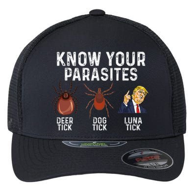 Know Your Parasites Deer Tick Dog Tick Luna Tick Anti Trump Flexfit Unipanel Trucker Cap