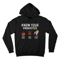 Know Your Parasites Deer Tick Dog Tick Luna Tick Anti Trump Hoodie