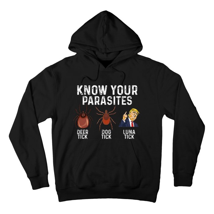 Know Your Parasites Deer Tick Dog Tick Luna Tick Anti Trump Hoodie