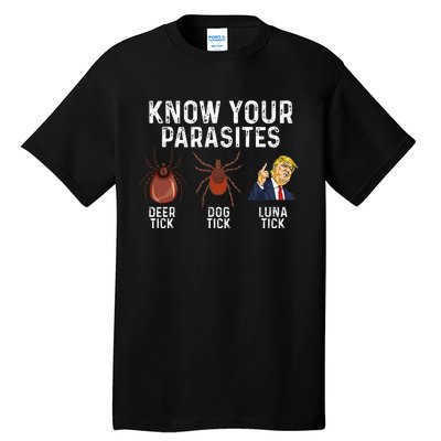 Know Your Parasites Deer Tick Dog Tick Luna Tick Anti Trump Tall T-Shirt