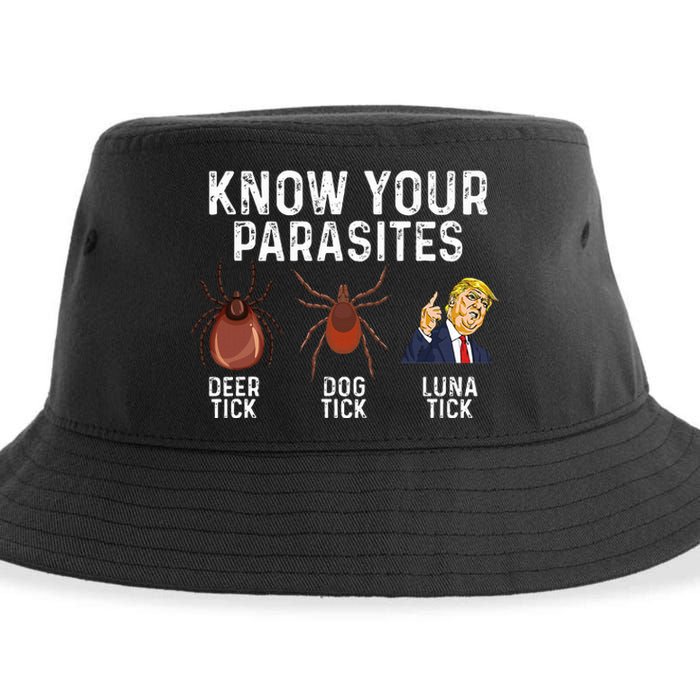 Know Your Parasites Deer Tick Dog Tick Luna Tick Anti Trump Sustainable Bucket Hat