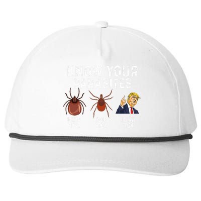 Know Your Parasites Deer Tick Dog Tick Luna Tick Anti Trump Snapback Five-Panel Rope Hat