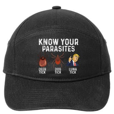 Know Your Parasites Deer Tick Dog Tick Luna Tick Anti Trump 7-Panel Snapback Hat