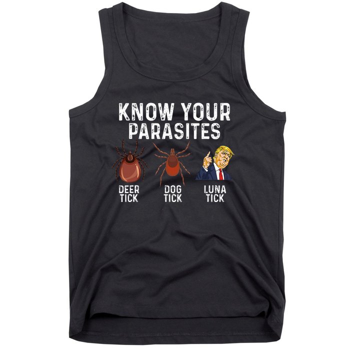 Know Your Parasites Deer Tick Dog Tick Luna Tick Anti Trump Tank Top