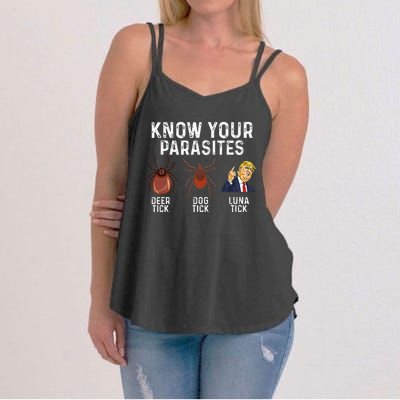 Know Your Parasites Deer Tick Dog Tick Luna Tick Anti Trump Women's Strappy Tank