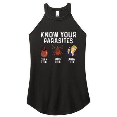 Know Your Parasites Deer Tick Dog Tick Luna Tick Anti Trump Women's Perfect Tri Rocker Tank