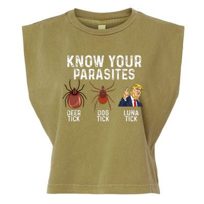 Know Your Parasites Deer Tick Dog Tick Luna Tick Anti Trump Garment-Dyed Women's Muscle Tee