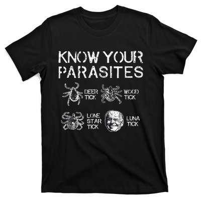 Know Your Parasites Funny Anti Against Joe Biden Lunatic T-Shirt