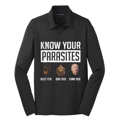 Know Your Parasites Deer Tick Dog Tick Luna Tick Silk Touch Performance Long Sleeve Polo