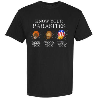 Know Your Parasites Anti Trump Luna Tick Garment-Dyed Heavyweight T-Shirt