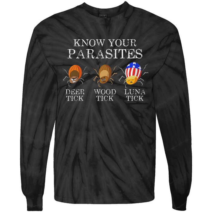 Know Your Parasites Anti Trump Luna Tick Tie-Dye Long Sleeve Shirt