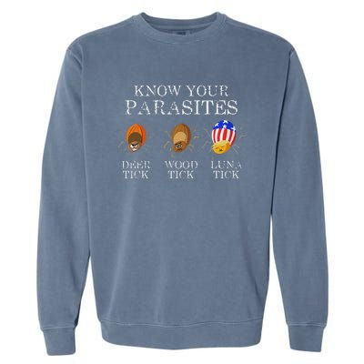 Know Your Parasites Anti Trump Luna Tick Garment-Dyed Sweatshirt