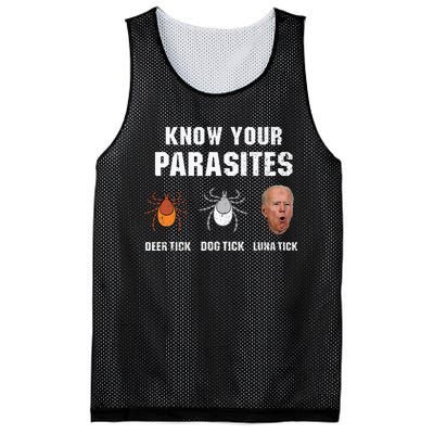 Know Your Parasites Anti Joe Biden Mesh Reversible Basketball Jersey Tank