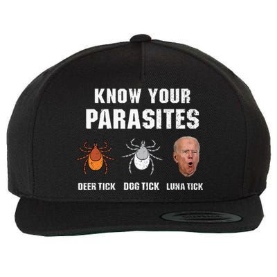 Know Your Parasites Anti Joe Biden Wool Snapback Cap