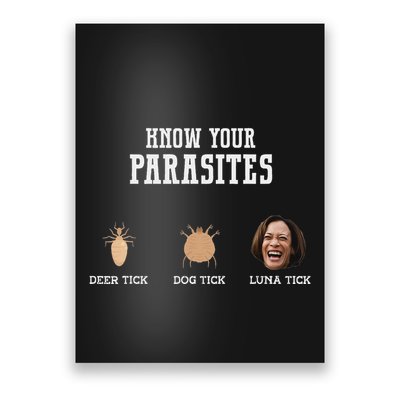 Know Your Parasites Republican Funny Anti Kamala Harris Poster