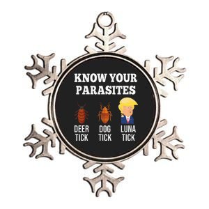 Know Your Parasites Antitrump Funny Luna Tick Resist Metallic Star Ornament