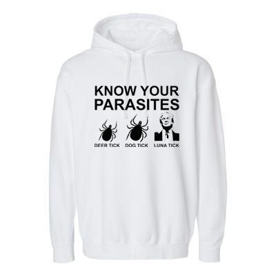 Know Your Parasites Anti Trump Garment-Dyed Fleece Hoodie