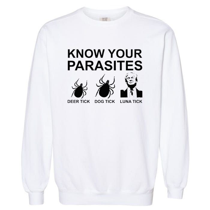 Know Your Parasites Anti Trump Garment-Dyed Sweatshirt