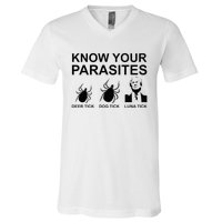 Know Your Parasites Anti Trump V-Neck T-Shirt