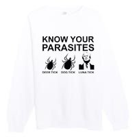 Know Your Parasites Anti Trump Premium Crewneck Sweatshirt