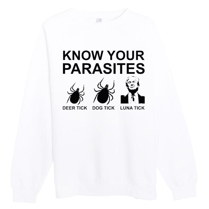 Know Your Parasites Anti Trump Premium Crewneck Sweatshirt