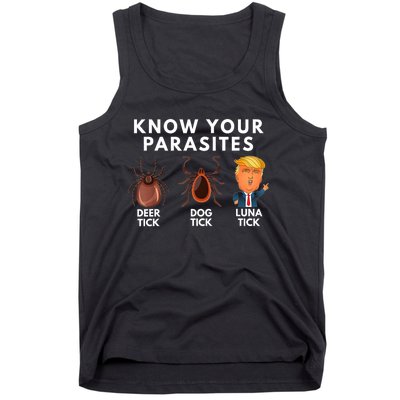 Know Your Parasites Deer Tick Dog Tick Luna Tick Anti Trump Tank Top