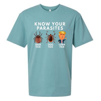 Know Your Parasites Deer Tick Dog Tick Luna Tick Anti Trump Sueded Cloud Jersey T-Shirt