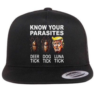 Know Your Parasites Anti Trump Funny Luna Tick Democrat Flatbill Hat