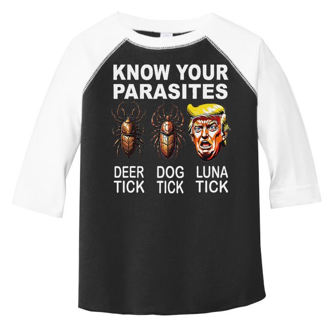 Know Your Parasites Anti Trump Funny Luna Tick Democrat Toddler Fine Jersey T-Shirt