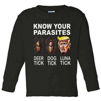 Know Your Parasites Anti Trump Funny Luna Tick Democrat Toddler Long Sleeve Shirt