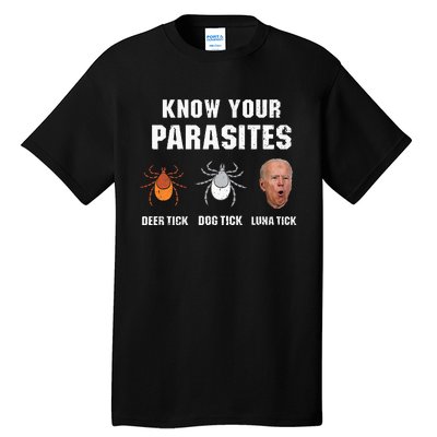 Know Your Parasites Anti Joe Biden Tall T-Shirt