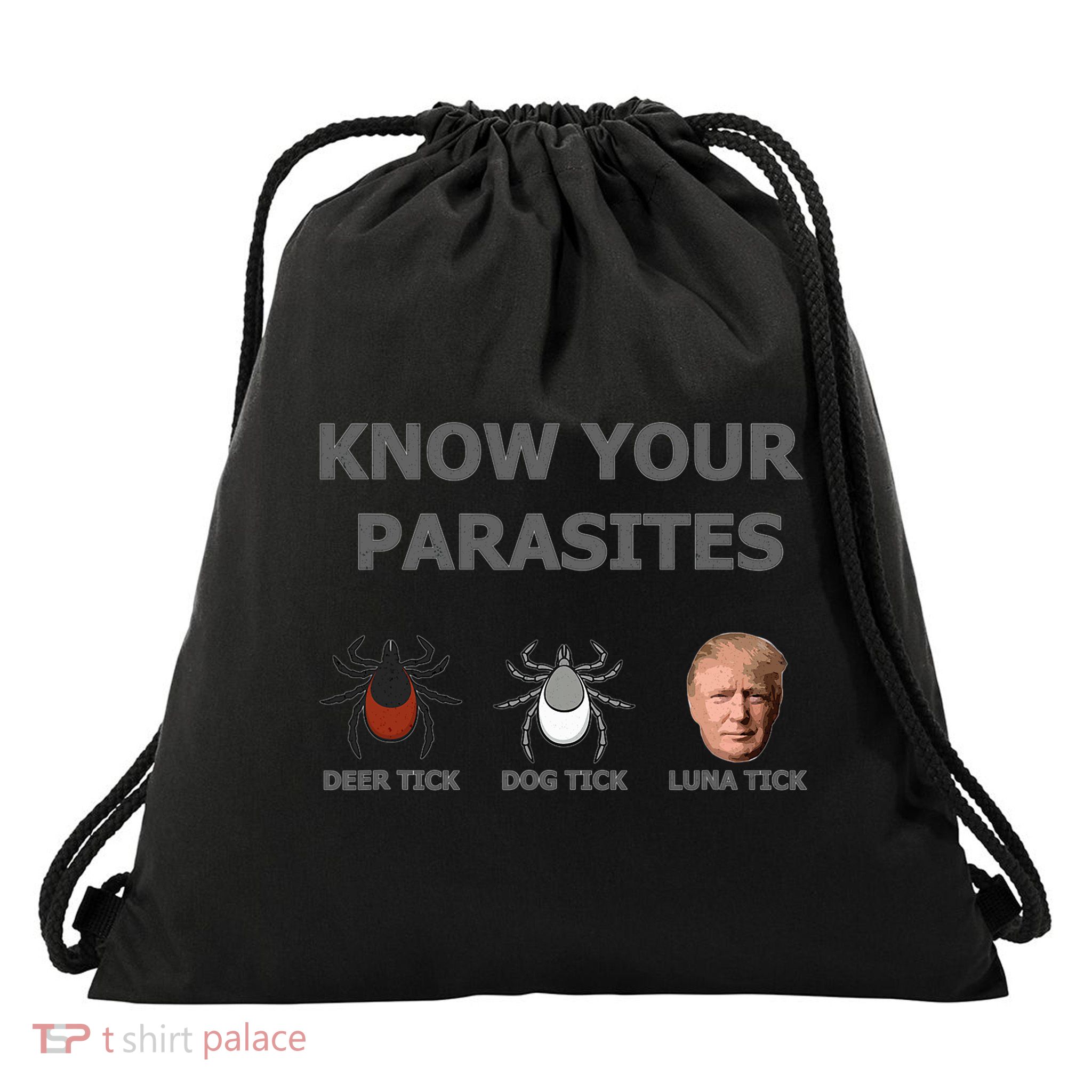 Know Your Parasites Anti Trump Resist Drawstring Bag
