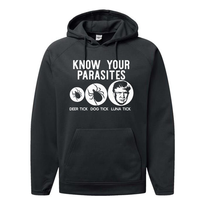 Know Your Parasites Antitrump Resist Funny Gift Performance Fleece Hoodie