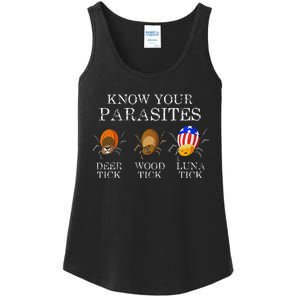 Know Your Parasites Anti Trump Luna Tick Funny Ladies Essential Tank