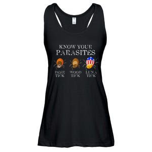 Know Your Parasites Anti Trump Luna Tick Funny Ladies Essential Flowy Tank