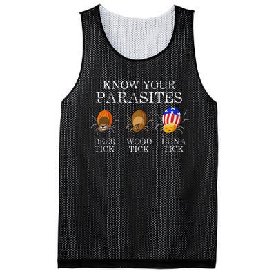 Know Your Parasites Anti Trump Luna Tick Funny Mesh Reversible Basketball Jersey Tank